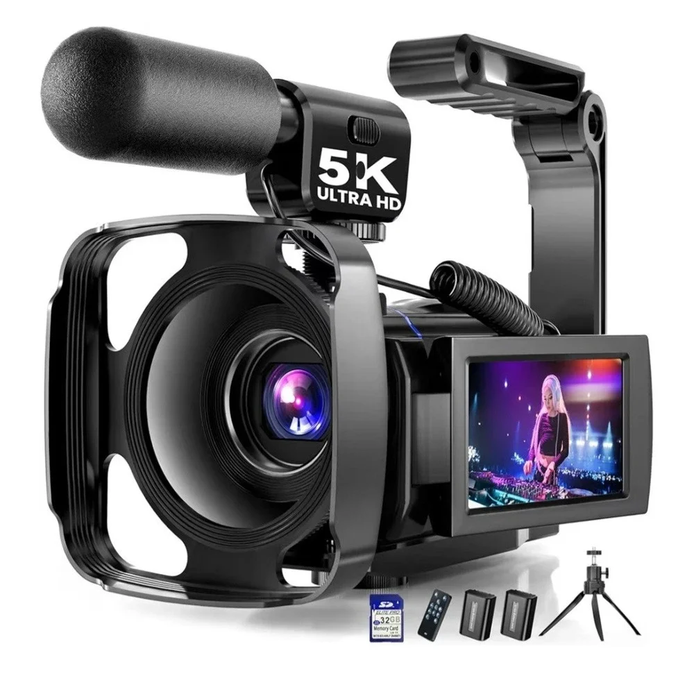 5K Video Camera Camcorder, UHD‎ 64MP Vlogging Camera for YouTube with 3